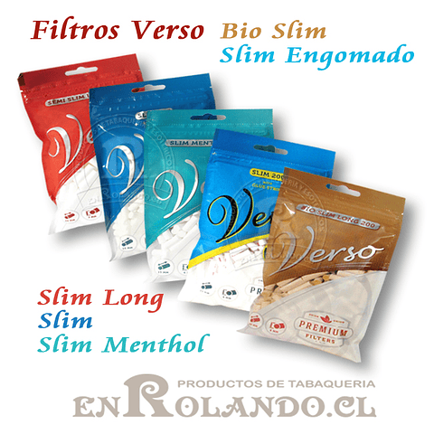 Filtros Verso Semi Slim Long - Bolsa ($890 x Mayor)