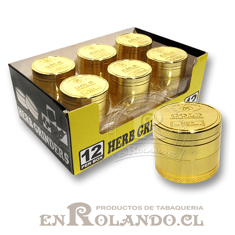 Moledor Metálico Gold #876 - 3 Pisos ($4.990 x Mayor)