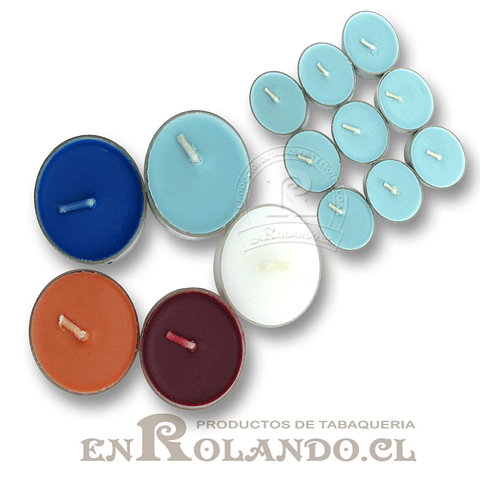 Velas Tealight Colores - Set de 9 ($990 x Mayor)