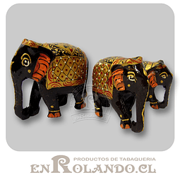 Set 3 Elefantes de Madera Pintados #284 ($6.990 x Mayor)