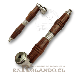 Pipa Madera y Metal Larga #06 ($1.990 x Mayor)