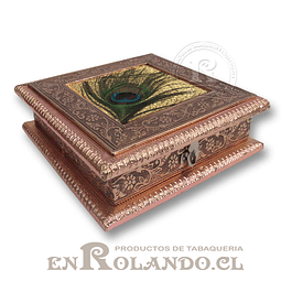 Caja Decorativa Cubierta en Metal Labrado #16 ($7.990 x Mayor)