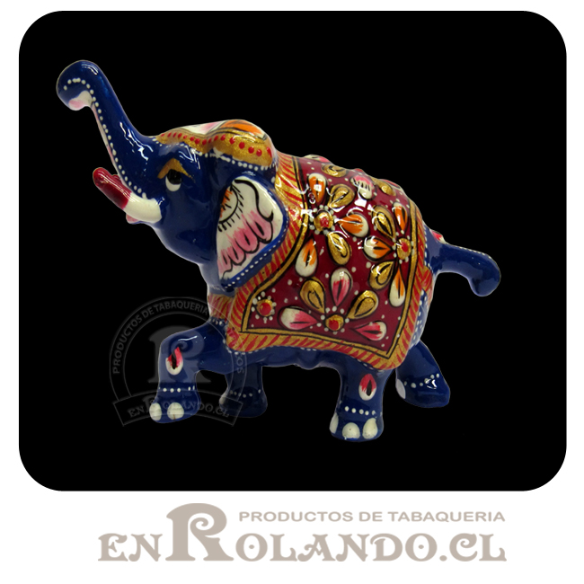 Vintage Grueso Tallado Plástico Cuentas Azul Rojo Negro Elefante