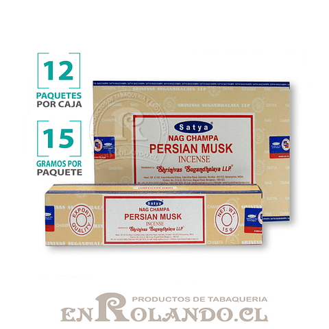 Incienso Satya Nag Champa "Musk Persa" ($4.990 x Mayor)