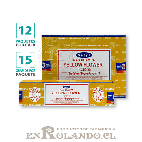 Incienso Satya Nag Champa "Flor Amarilla" ($4.990 x Mayor)