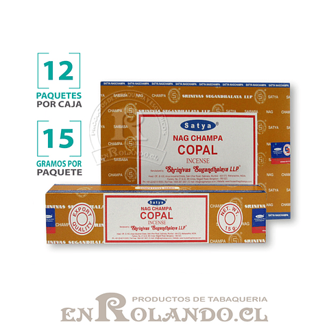 Incienso Satya Nag Champa "Copal" ($4.990 x Mayor)