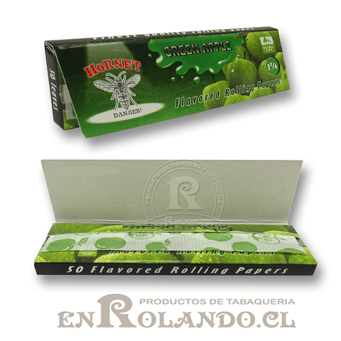 Papelillo Hornet sabor Manzana Verde 1 1/4 - Display ($9.990 x Mayor)