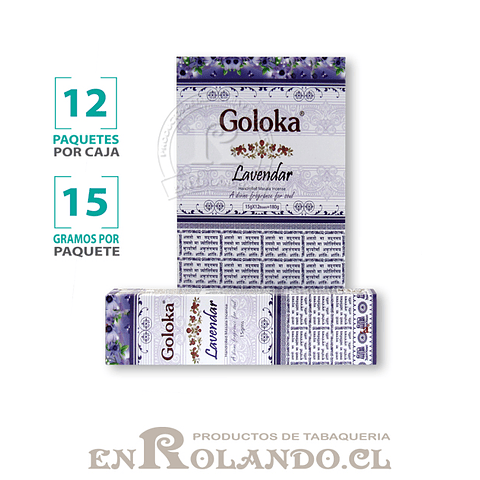 Incienso Goloka Lavanda - 12 Cajitas de 15 gr.