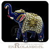 Elefante Metálico Azul Esmaltado #461 ($14.990 x Mayor)  