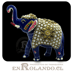 Elefante Metálico Esmaltado con Decoraciones #461 ($14.990 x Mayor) 
