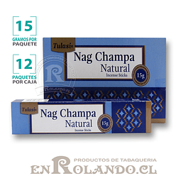 Incienso Tulasi "Nag Champa Natural" - 12 Cajitas de 15 gr. 