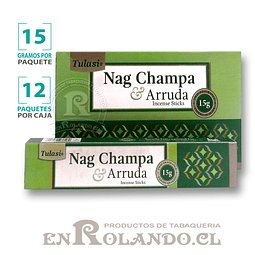 Incienso Tulasi "Nag Champa y Ruda" - 12 Cajitas de 15 gr. 