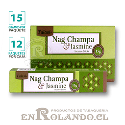 Incienso Tulasi "Nag Champa y Jasmín" - 12 Cajitas de 15 gr. 