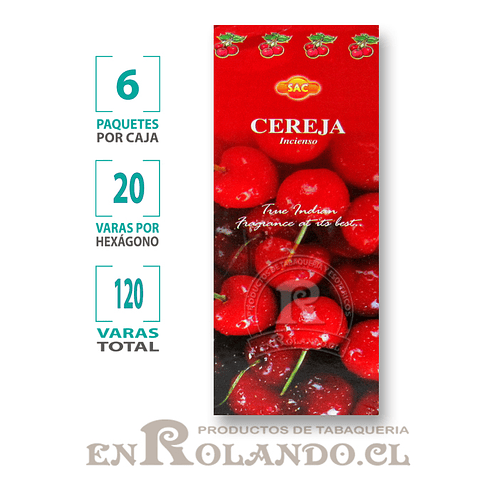 Incienso SAC "Cereza" ($1.690 x MAYOR)- 120 varas