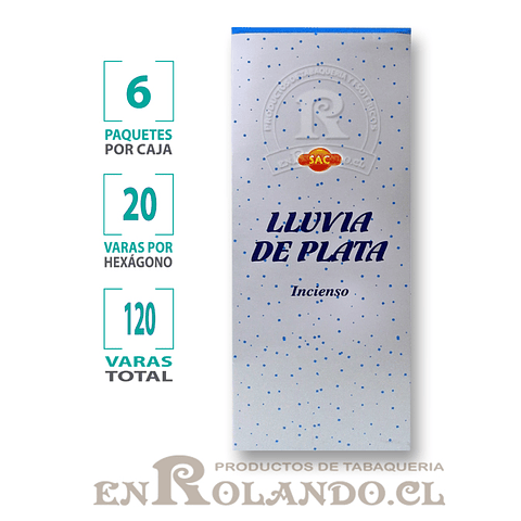 Incienso SAC "Lluvia de Plata" ($1.690 x MAYOR) - 120 varas