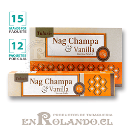 Incienso Tulasi "Nag Champa y Vainilla" - 12 Cajitas de 15 gr. 
