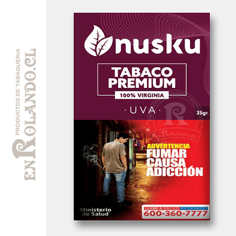 Tabaco Virginia Uva Nusku + Regalo ($3.490 x Mayor)