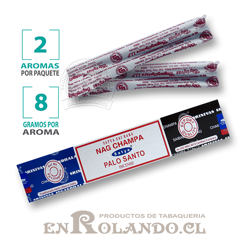 Incienso Satya Duo "Nag Champa y Palo Santo" ($6.500 x Mayor)