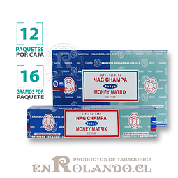 Incienso Satya Duo "Nag Champa y Matriz del Dinero" ($6.500 x Mayor)