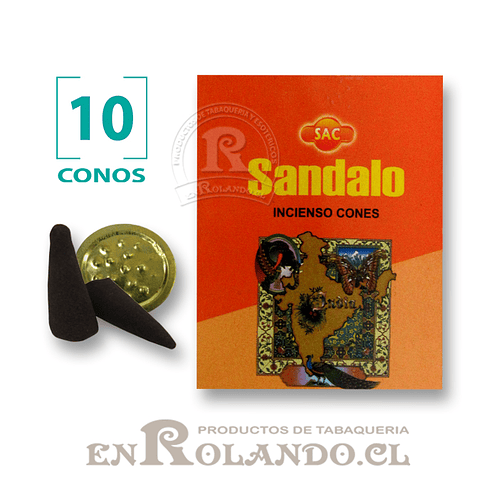 Caja de 10 Conos Tradicionales "Sándalo" ($415 x Mayor) 