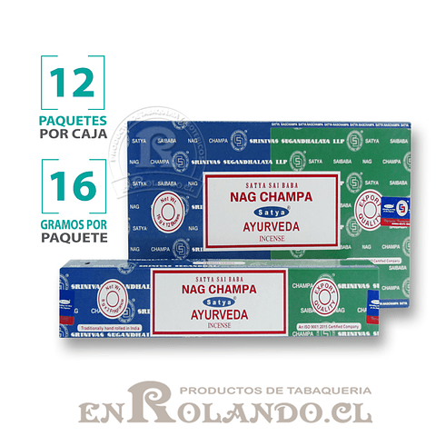 Incienso Satya Duo "Nag Champa y Ayurveda" ($6.500 x Mayor)