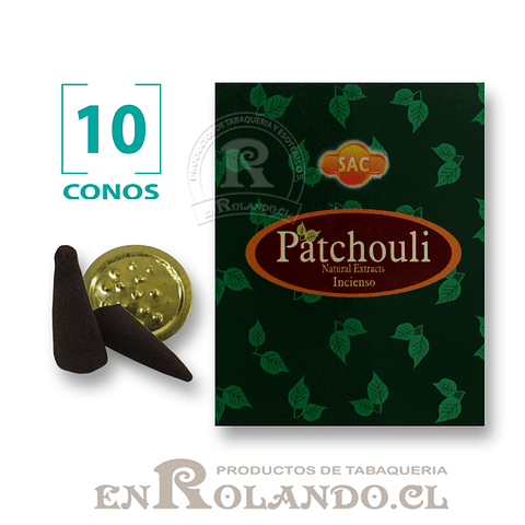 Caja de 10 Conos Tradicionales "Patchouli" ($415 x Mayor) 