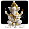 Ganesha Blanco y Dorado #5987 ($24.990 x Mayor) 