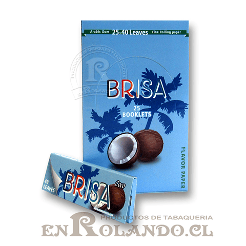 Papelillos Brisa Sabor Coco 1 1/4 - Display 