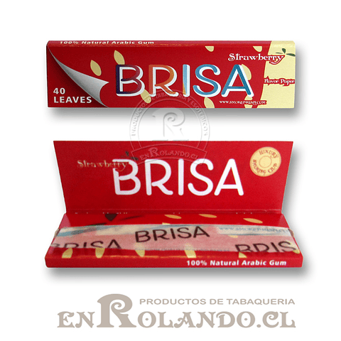 Papelillos Brisa Sabor Frutilla 1 1/4 - Display 