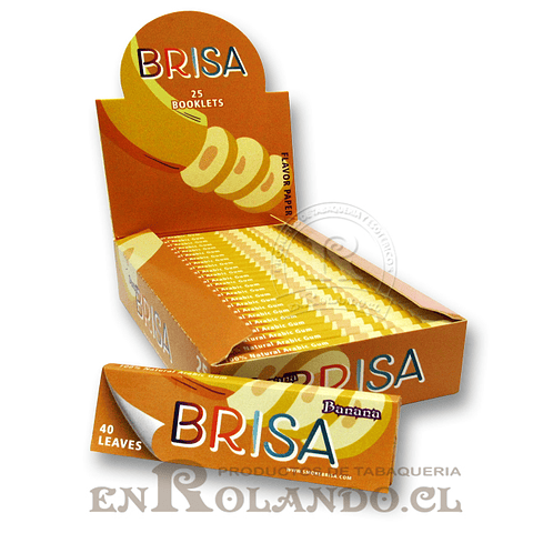 Papelillos Brisa Sabor Plátano 1 1/4 - Display  