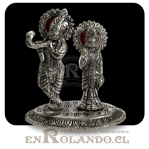 Figura Krishna y Radha Plateada ($9.990 x Mayor) 