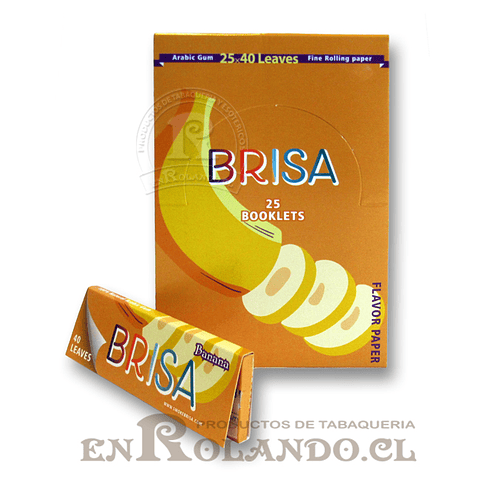 Papelillos Brisa Sabor Plátano 1 1/4 - Display  