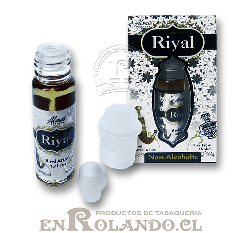 Perfume sin Alcohol 8 ml "Riyal" ($2.490 x Mayor) 