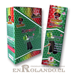 Honey Puff Hemp Wrap "Manzana" Display de 12 uds. ($590 x Mayor) 