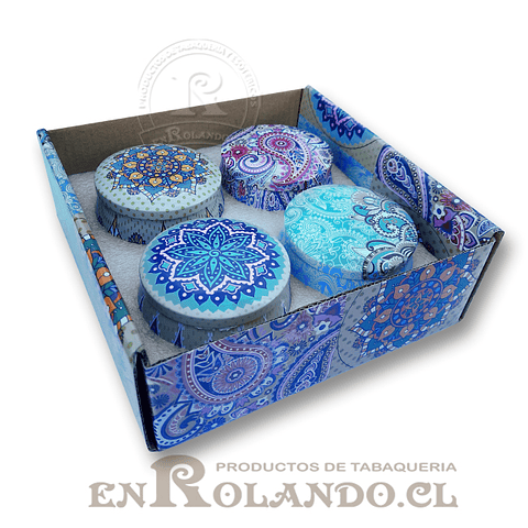 Set de 4 Velas Pocillo Mandala ($7.990 x Mayor)