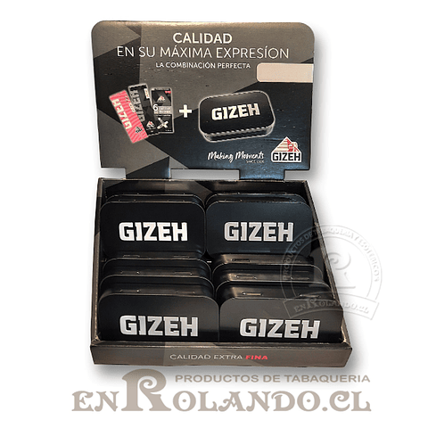 Caja Metálica Gizeh - Papelillos y Filtros ($1.990 x Mayor)
