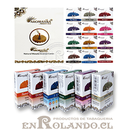 Display Conos Tradicional Aromatika - 12 Cajitas - 12 Aromas