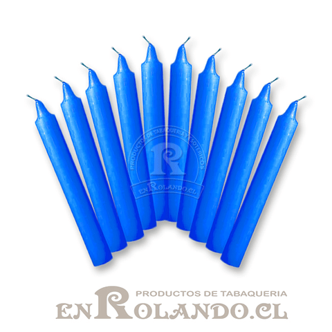 Vela Lisa Esotérica Azul - 10 Velas ($1.990 x Mayor)﻿﻿