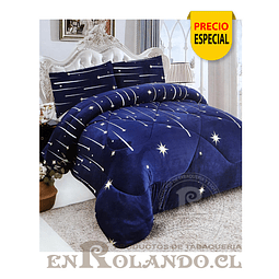 Plumón Sherpa 2 Plazas Azul y Estrellas