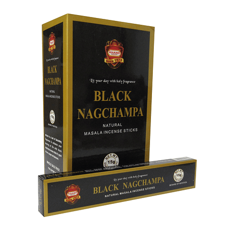 Incienso Black Nag Champa - 12 Cajitas de 15 grs