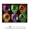 Cenicero de Vidrio Calavera Gorilla Rolling Stars ($1.990 x Mayor)