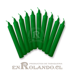 Vela Lisa Esotérica Verde - 10 Velas ($1.990 x Mayor)﻿﻿