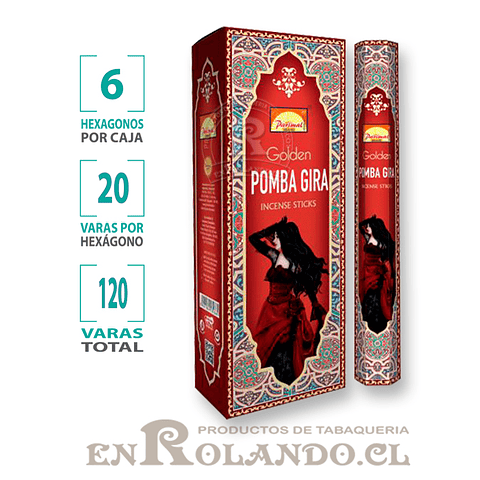 Incienso Parimal "La Pomba Gira" ($1.390 x MAYOR) - 120 varas