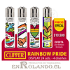 Encendedor Clipper Rainbow Pride - 24 Uds. Display