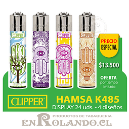 Encendedor Clipper Hamsa K485 - 24 Uds. Display