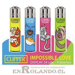 Encendedor Clipper  "Impossible Love" - Display
