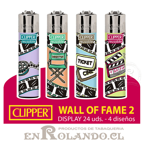 Encendedor Clipper Colección "Wall of Fame 2" - Display