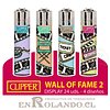 Encendedor Clipper Colección "Wall of Fame 2" - Display