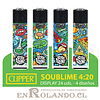 Encendedor Clipper Colección "Soublime 4:20" - Display
