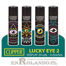 Encendedor Clipper Colección Lucky Eye 2 - 24 Uds. Display